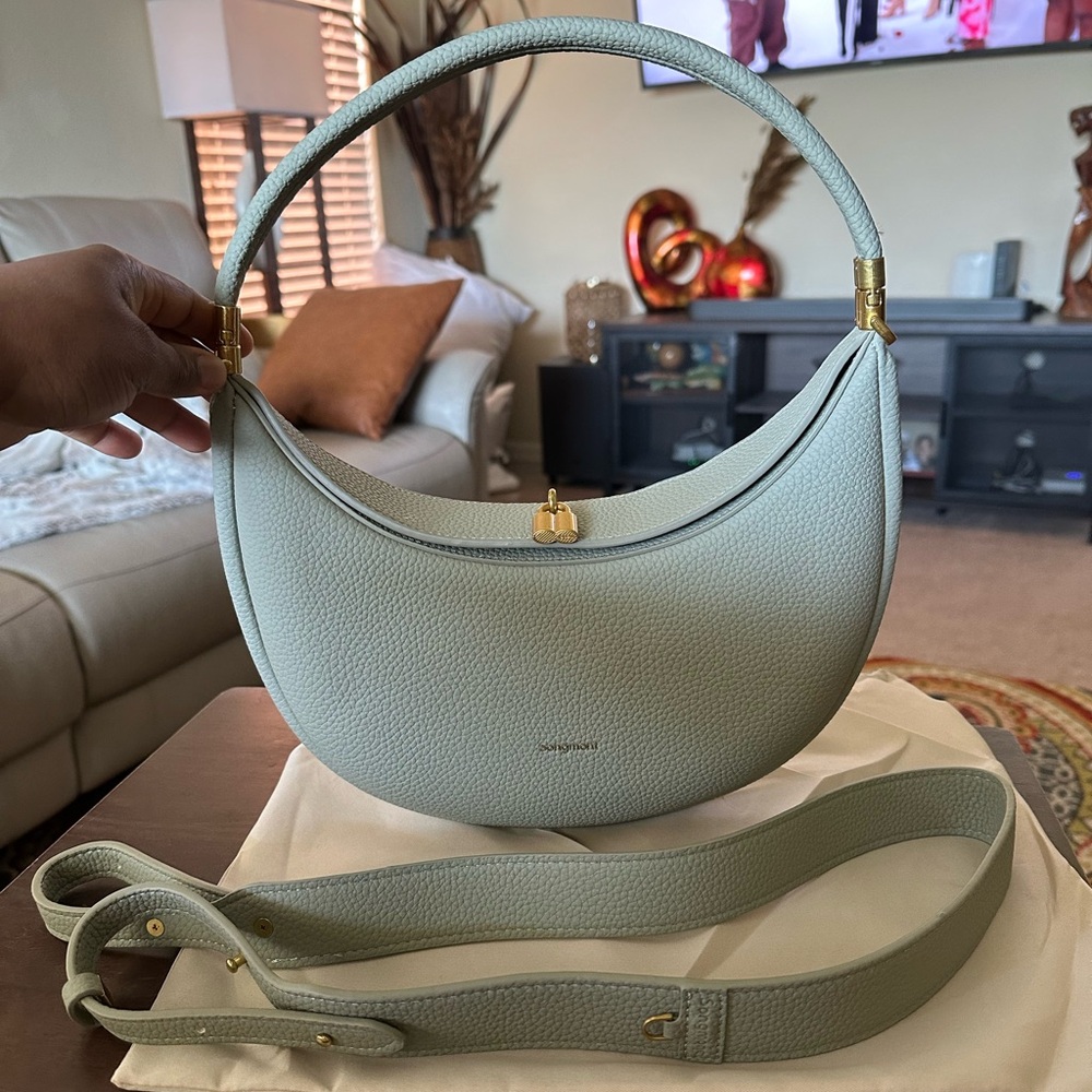 Crescent shape shoulder bag